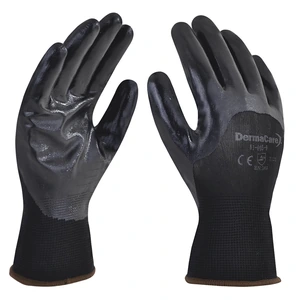 Guante nylon negro con nitrilo sólido - Talla