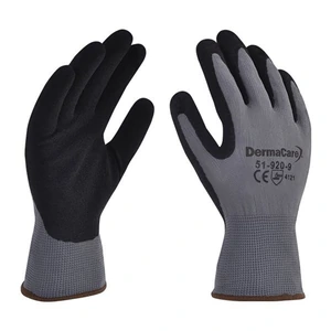 Guante nylon gris con nitrilo microporoso - Talla