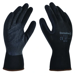Guante de nylon negro con látex - Talla