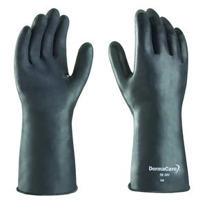 Guante negro de látex 13 pulgadas contra ácidos - Talla