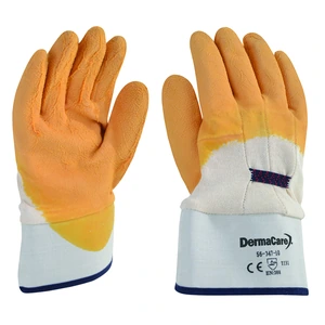 DERMACARE-56-347 / 56-347 Guante de algodón con látex amarillo en palma y medio dorso