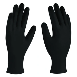 Guante desechable de nitrilo negro caja (50 pares) - Talla