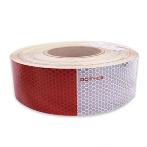 DERMACARE-SE-REF-BR / SE-REF-BR Cinta reflejante adhesiva blanco/rojo