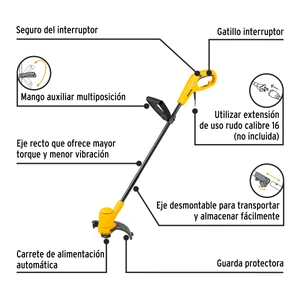 Desbrozadora eléctrica 300 W mango 