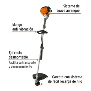 12497 / DES-30R Truper Desbrozadora a gasolina 30cc mango tipo 