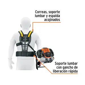 Desbrozadora multifuncional 4 en 1, a gasolina 45 cc, Truper