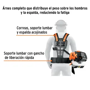 Truper Desmalezadora a gasolina 52 cc mango tipo 