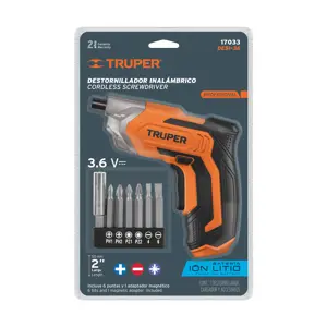 17033 / DESI-36 Destornillador inalámbrico 3.6 V, Truper
