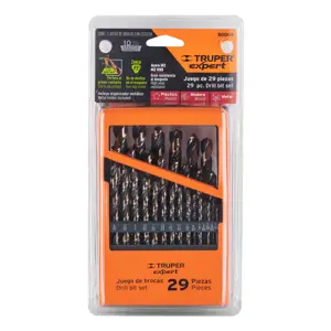 50004 / DESP-BAV-29C Juego de 29 brocas HSS para metal en estuche, Truper Expert