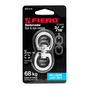 Destorcedor metálico de 3/16