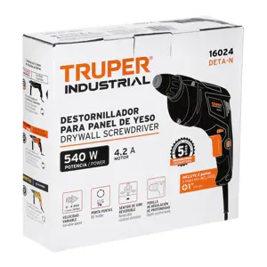 Expert Destornillador para panel de yeso 540W, TRUPER INDUSTRIAL