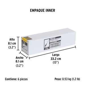 Desarmador cabinet 3/16 x 8