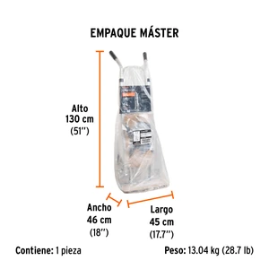 Diablo de carga de aluminio 250 kg con extensión de base