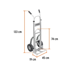Diablo de carga de aluminio 250 kg con extensión de base