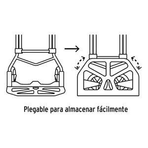 Diablo de carga, plegable, acero, 60 kg, Pretul