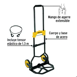 Diablo de carga, plegable, acero, 60 kg, Pretul