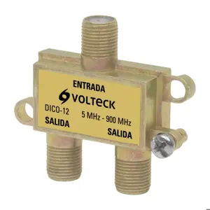 48475 / DICO-12 Divisor coaxial de 1 entrada y 2 salidas, Volteck