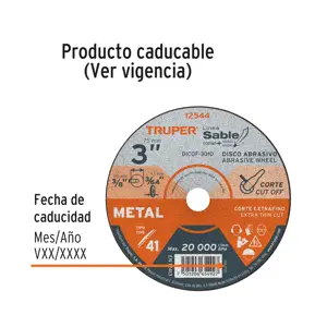 Truper Disco Tipo 41 de 3