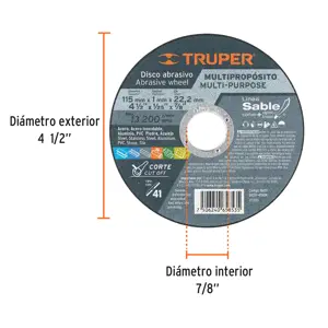 Truper Disco Tipo 41 de 4-1/2