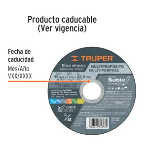 Truper Disco Tipo 41 de 4-1/2