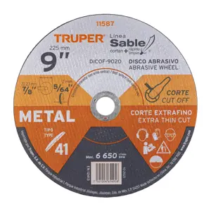 11587 / DICOF-9020 Truper Disco Tipo 41 de 9