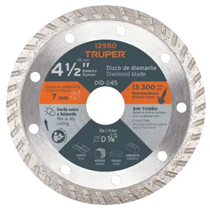 12980 / DID-245 Disco de diamante de 4-1/2