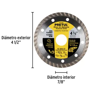 Disco de diamante de 4-1/2