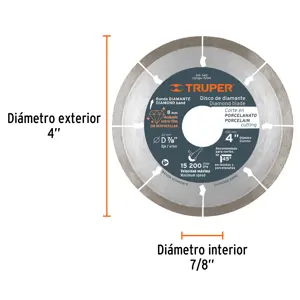 Truper Disco de diamante de 4