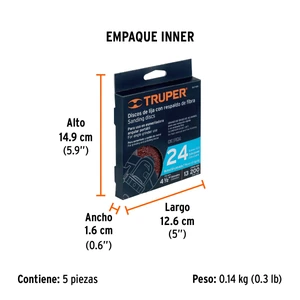 Disco de lija 4-1/2
