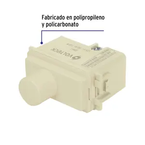 Dimmer giratorio, línea Italiana, marfil, Volteck