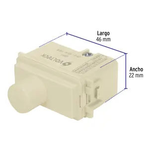 Dimmer giratorio, línea Italiana, marfil, Volteck