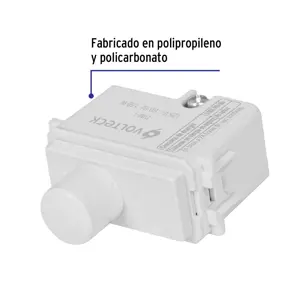 Dimmer giratorio, línea Italiana, color blanco, Volteck