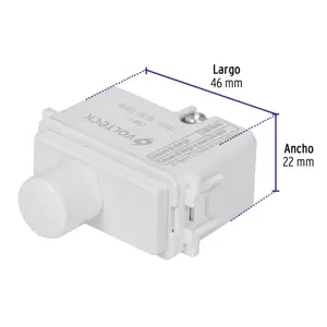 Dimmer giratorio, línea Italiana, color blanco, Volteck