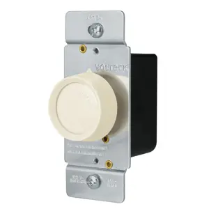 46302 / DIM-S Atenuador de luz giratorio, Standard, marfil, Volteck