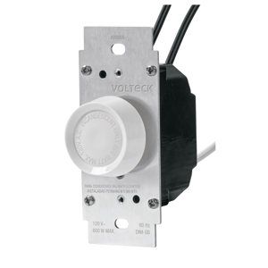 Atenuador de luz giratorio, Standard, blanco, Volteck
