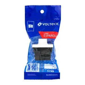 47054 / DIM15-EB Volteck Dimmer giratorio, 1.5 módulos, línea Española, color blanco