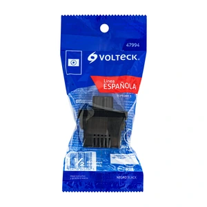 Volteck Dimmer giratorio, 1.5 módulos, línea Española, color negro