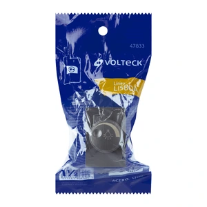 Volteck Dimmer giratorio acero inox de 1.5 módulos, línea Lisboa