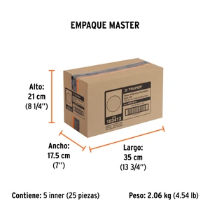 Truper Caja 5 discos de lija p/madera 6
