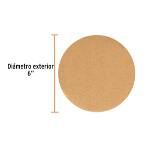 Truper Caja 5 discos de lija p/madera 6