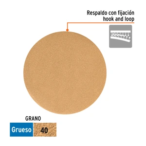 Truper Caja 5 discos de lija p/madera 6