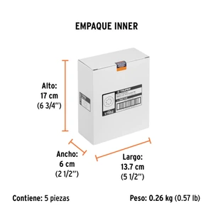 Truper Caja con 5 discos de lija 5