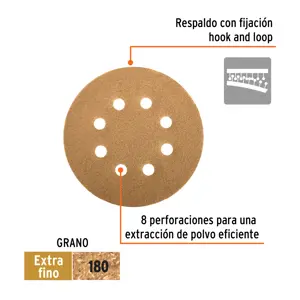 Truper Caja con 5 discos de lija 5