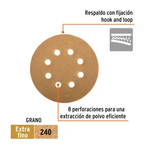 Truper Caja con 5 discos de lija 5