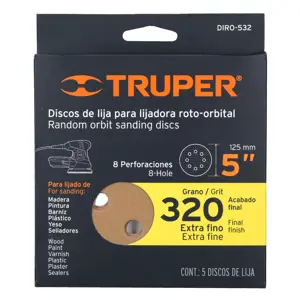 17983 / DIRO-532 Truper Caja con 5 discos de lija 5
