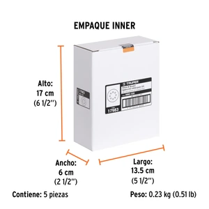 Truper Caja con 5 discos de lija 5
