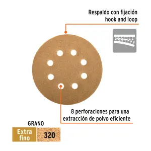 Truper Caja con 5 discos de lija 5