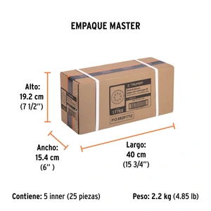 Truper Caja con 5 discos de lija 5