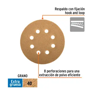 Truper Caja con 5 discos de lija 5
