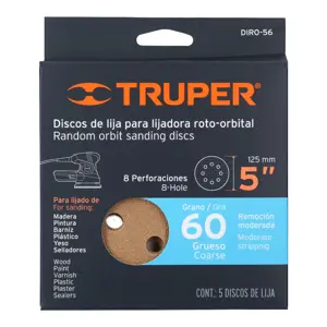 17848 / DIRO-56 Truper Caja con 5 discos de lija 5